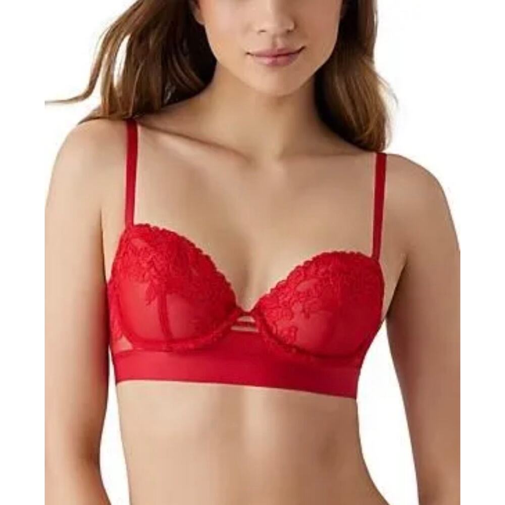 Brand New B. Tempt'd Women's Size 34B Red Lace Full Coverage Bra
